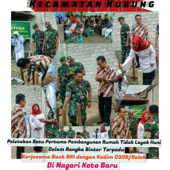 Peletakan Batu Pertama Pembangunan Rumah Tidak Layak Huni