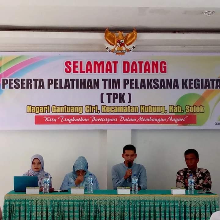 PEMBUKAAN PELATIHAN  TPK OLEH SEKCAM KUBUNG
